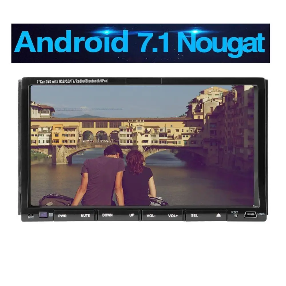 Android 7 1 автомобильное радио регулируемый угол обзора gps Навигация DVD Bluetooth