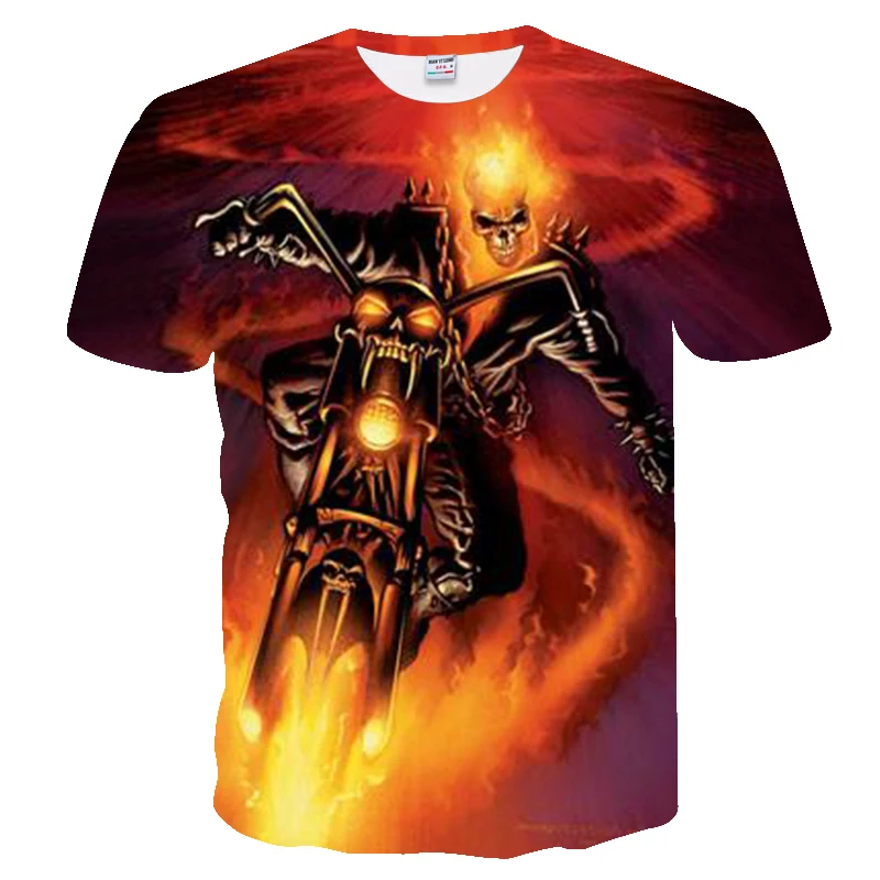 2018 новый 3d покер с черепами Забавные футболки Для мужчин Горячая бренд s