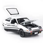 Модель литая автомобиля KIDAMI 128 Initial D AE86, Прямая поставка, открывающаяся дверь, металлическое украшение автомобиля, детская Игрушечная машина, детские подарки