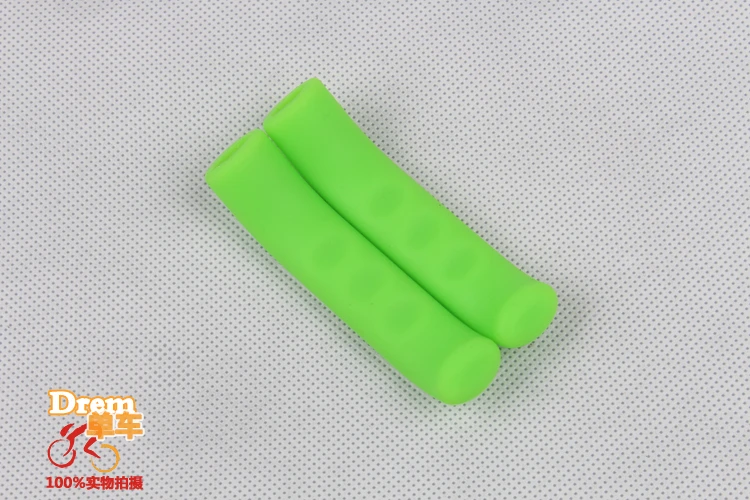 green MEROCA горная дорога складной с фиксированной передачей Велосипед V тормоза ручные рычаги силиконовый силикагель защитный гель рукава крышка - Цвет: green