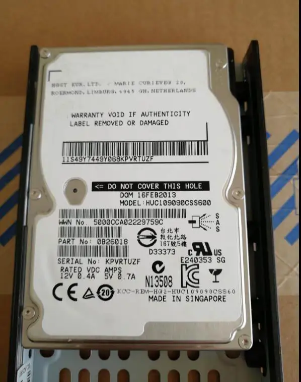

00Y2684 00L4568 900G 10K SAS V7000 2,5 дюйма обеспечивают новый в оригинальной коробке. Обещано отправить в течение 24 часов