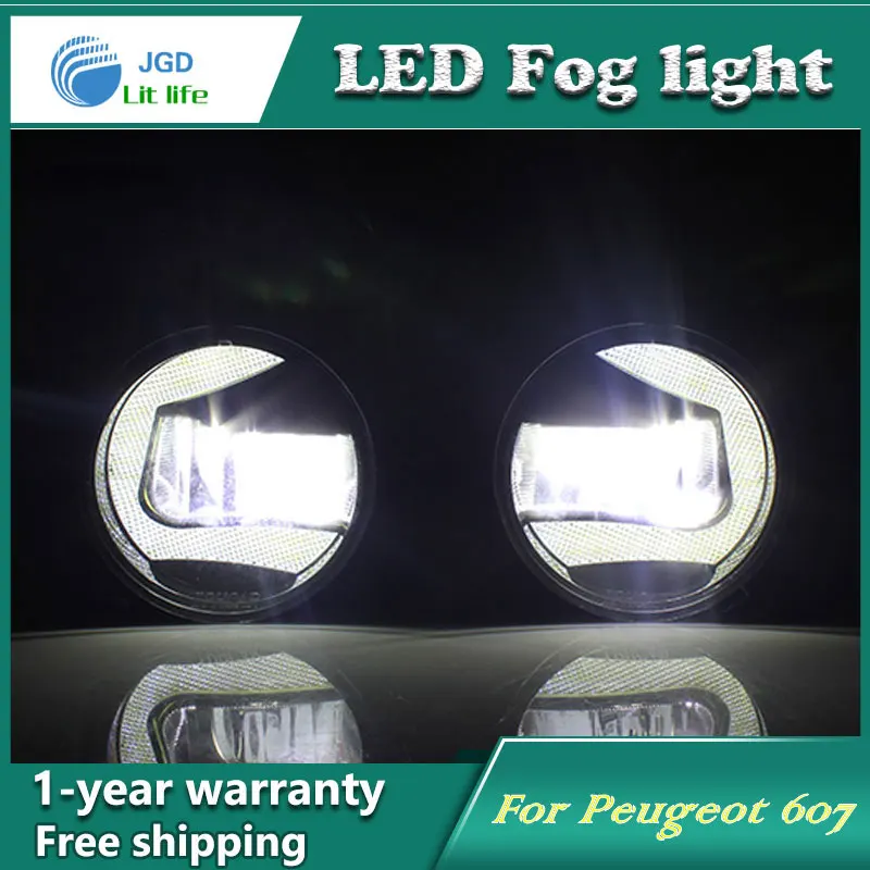 Super White LED Daytime Running Lights case For Peugeot 607 Drl Light Bar Parking Car Fog 12V DC Head Lamp | Автомобили и