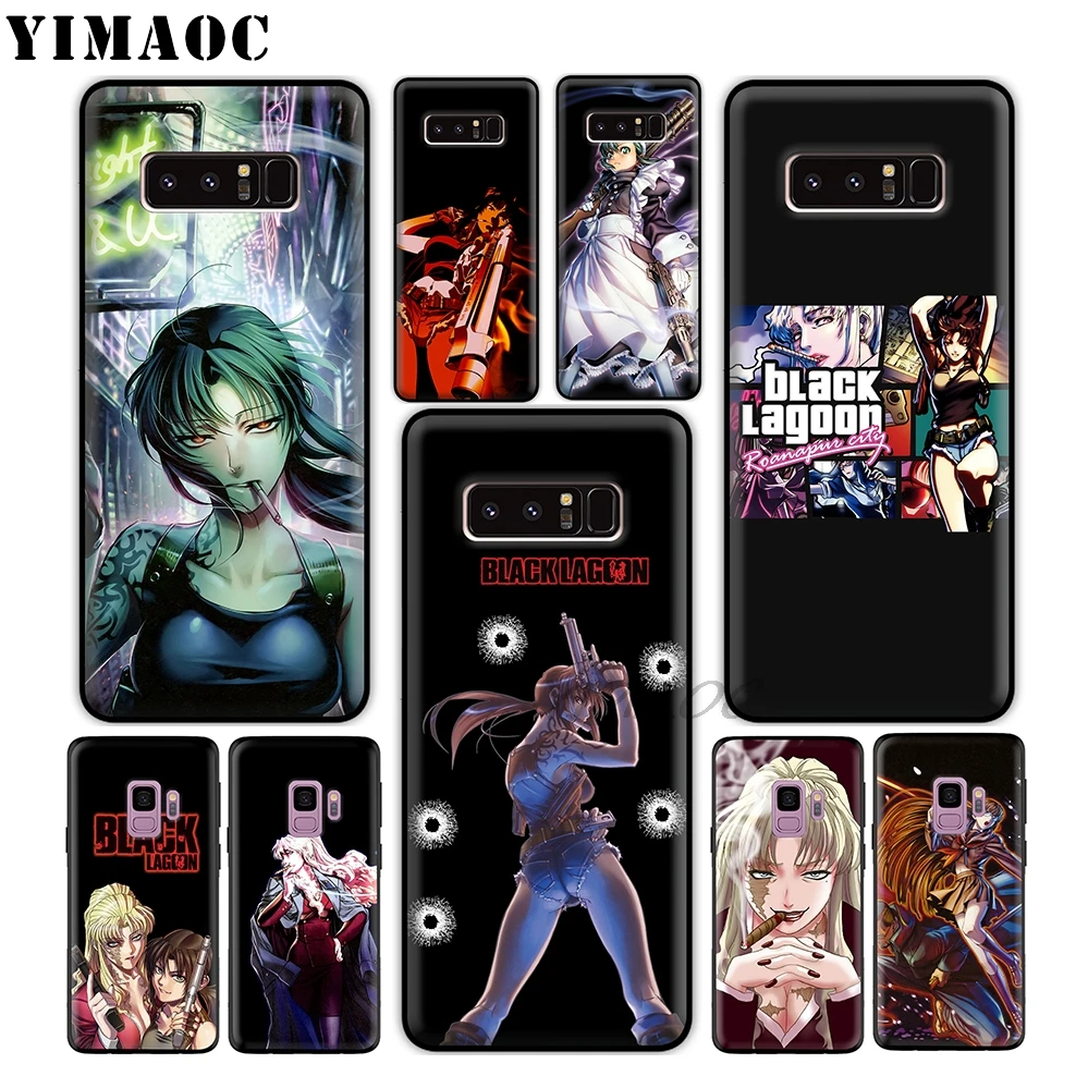 YIMAOC черный Lagoon аниме Мягкий силиконовый чехол для samsung Galaxy A9 A8 A6 Plus 2018 A5 A3 2017 2016 Note 9