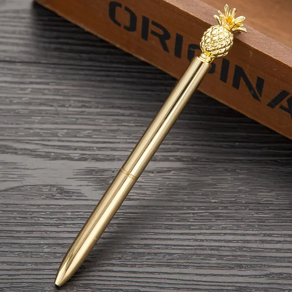 B Шариковая ручка в виде ананаса, металлическая ручка, подарок, caneta Kawaii boligrafo stylo lapiceros creativos canetas pennen boligrafos - Цвет: B