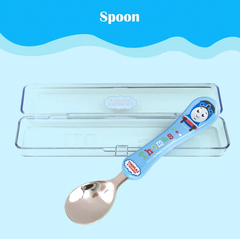 Spoon Thomas детская ложка, вилка, набор для кормления ребенка, ложка из нержавеющей стали, детская посуда для еды, Детские аксессуары для посуды - Цвет: Spoon