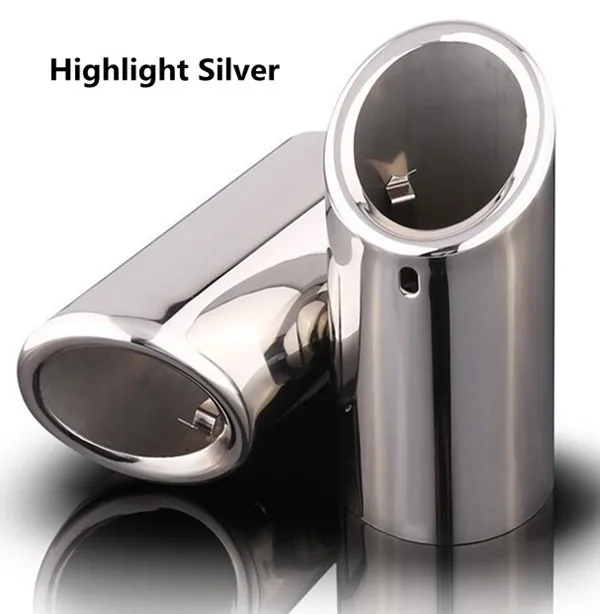 Highlight Silver Atreus для 2011 2012 2013 VOLVO S60 V40 V60 XC60 нержавеющая сталь автомобилей Автомобили глушитель выхлопной трубы наконечник крышка автомобильные аксессуары - Название цвета: Highlight Silver