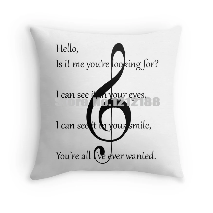 Привет скрипичный ключ - лионель ричи декоративные наволочки 16 18 20 24 дюймов