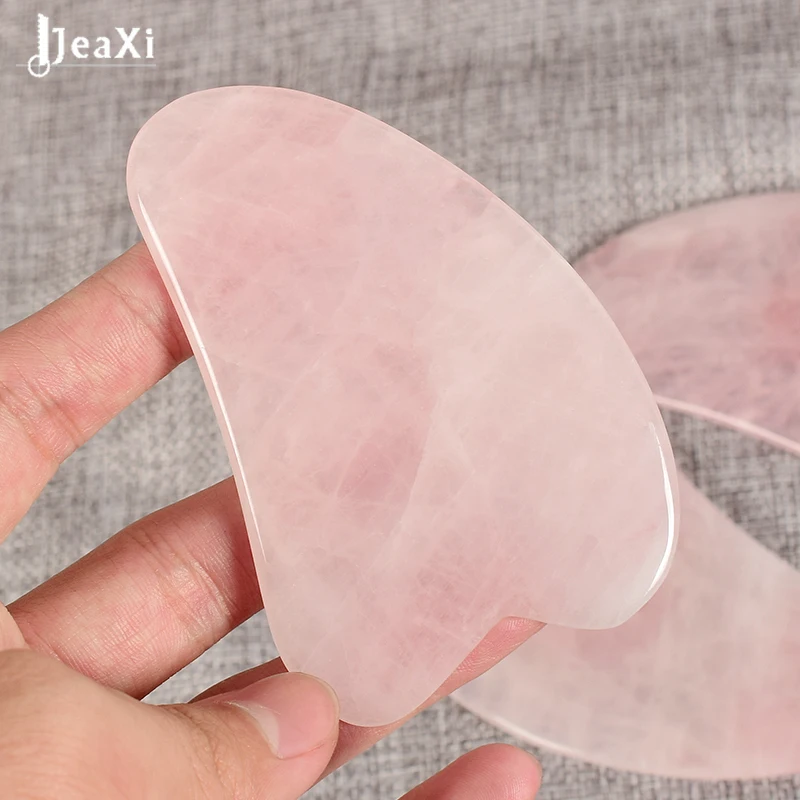 Китайский традиционный инструмент Gua Sha для лица, забота о здоровье, натуральный розовый кварц, спа иглоукалывание, выскабливание, массаж, исцеление, макияж