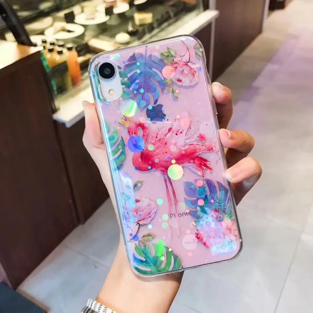 Роскошные Bling Аврора цветок чехол для iPhone 7 8 6 6s плюс пикантные леопардовые Птица