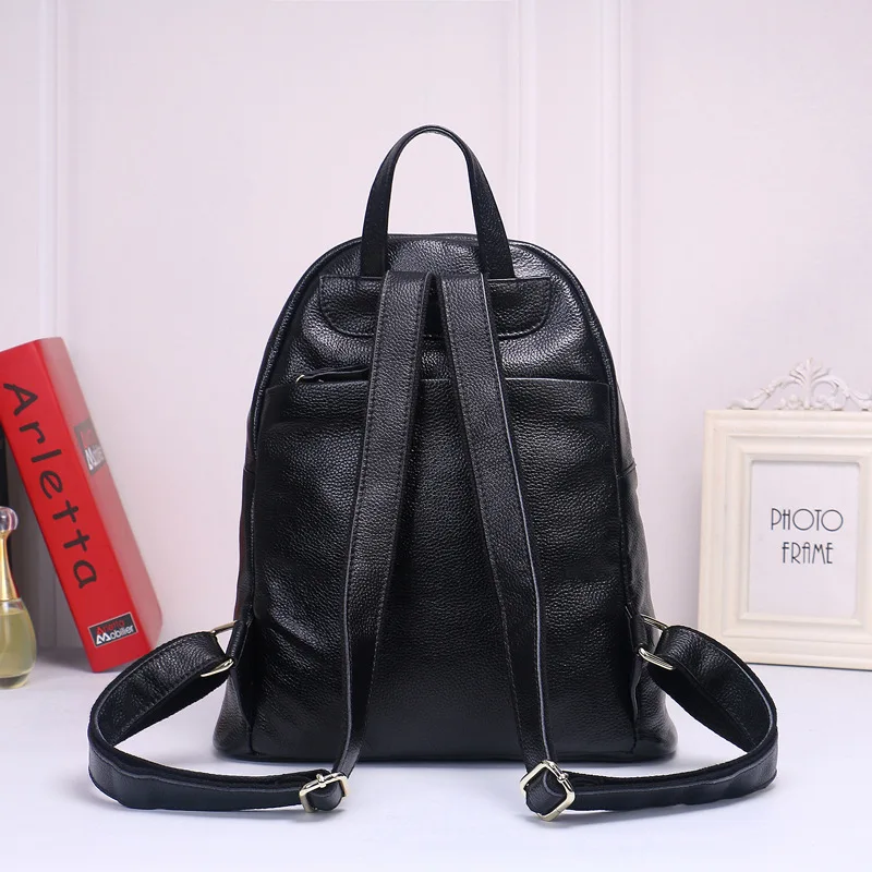 Рюкзак zквт из натуральной кожи Женский короткий первый слой воловьей рюкзак в