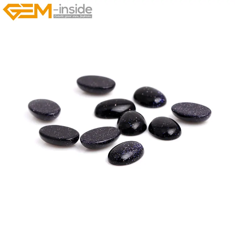 Натуральный голубой песок камень кабошон бусины для ювелирных изделий кольцо