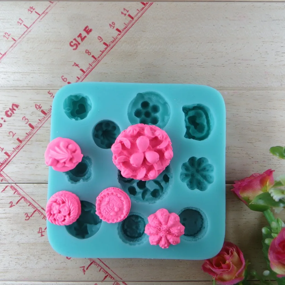 3 шт мешок/цветок/кнопка силиконовая форма мыло конфеты формы инструменты для