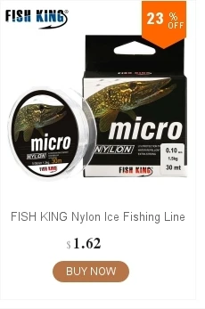 FISH KING нейлоновая ледяная леска, Удочка 30 м для подледной рыбалки DAI/0,08 мм-0,25 мм