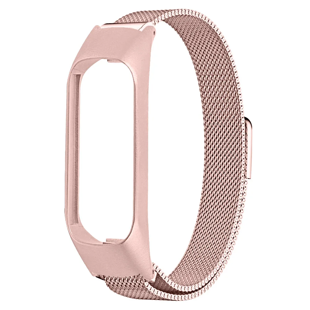 Rose pink Миланский ремешок для часов для samsung Galaxy Fit-e R375 Смарт ремешки для часов из нержавеющей стали стальные браслеты магнитный браслет, ремешок для наручных часов - Цвет ремешка: Rose pink