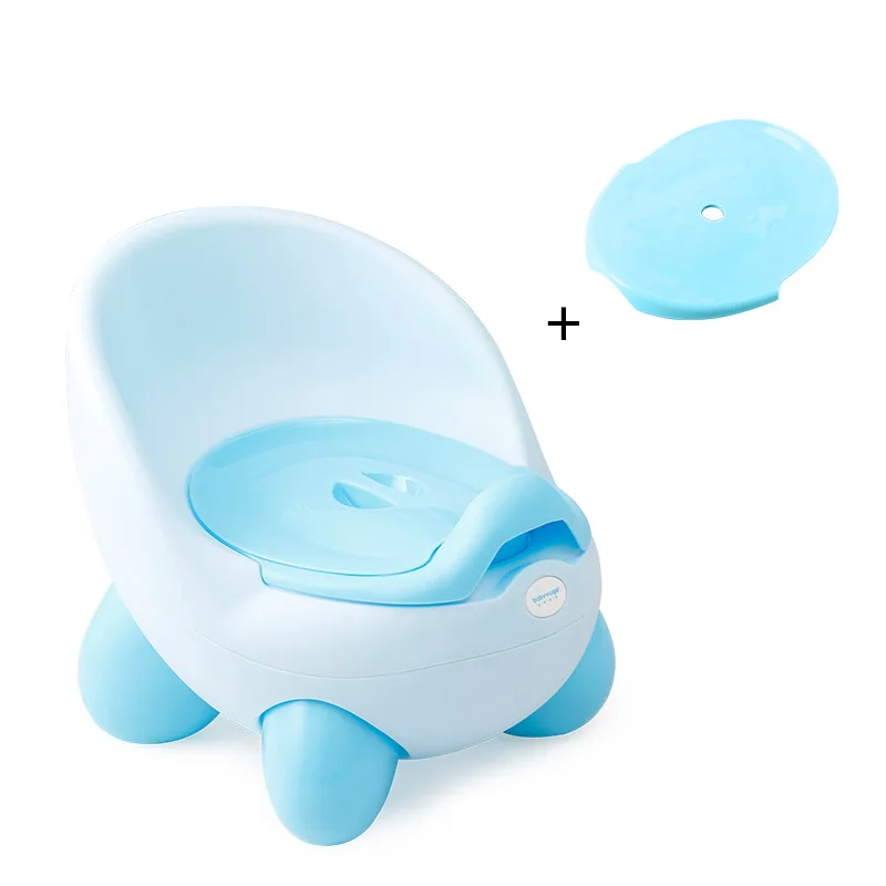Blue With Cover Детский туалет с милым рисунком для путешествий, детское сиденье для унитаза, Детский горшок, портативный тренировочный стул для мальчиков и девочек, детский туалет - Цвет: Blue With Cover