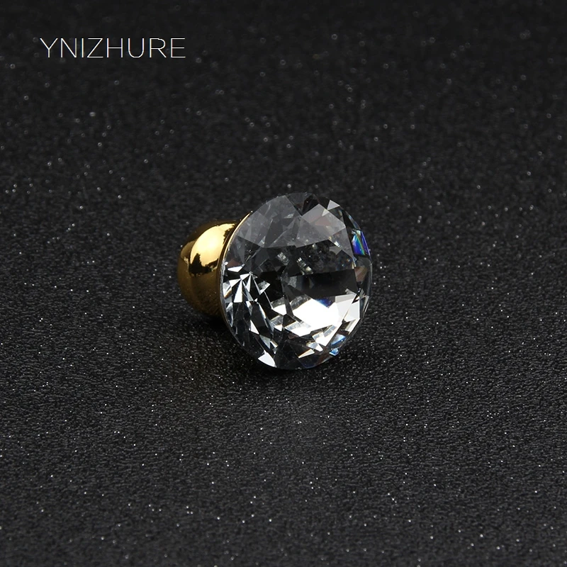 В наличии K9 Кристальные алмазные ручки для выдвижных ящиков 25 мм Золотое