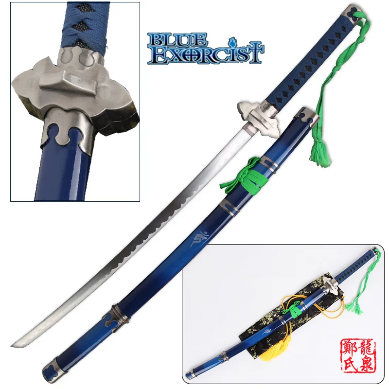 41 дюйм синий экзорцист меч Ao no Ekusoshisuto Rin Okumura Kurikara Katana косплей реквизит