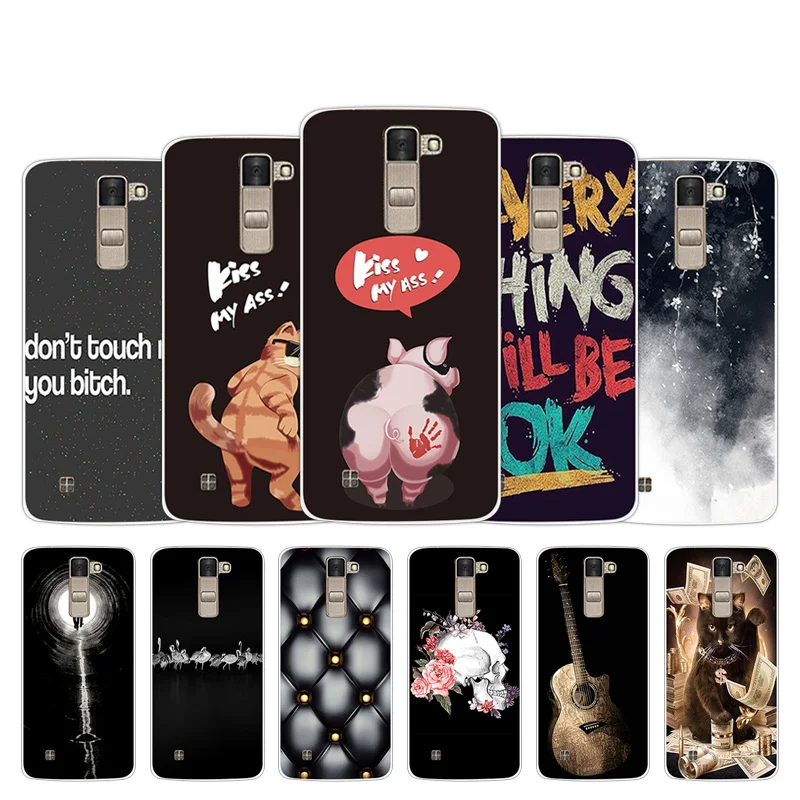 Роскошный мягкий чехол из ТПУ для LG K8 Lte K350 K350E K350N Kiss Design 5 0 &quotПрозрачный K 8 Phone