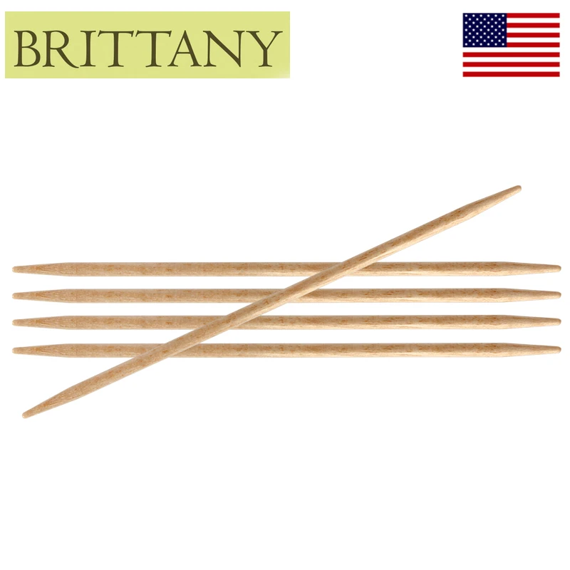 

BRITTANY Birch wood 25cm(10 inch) Double Pointed Straight Needles