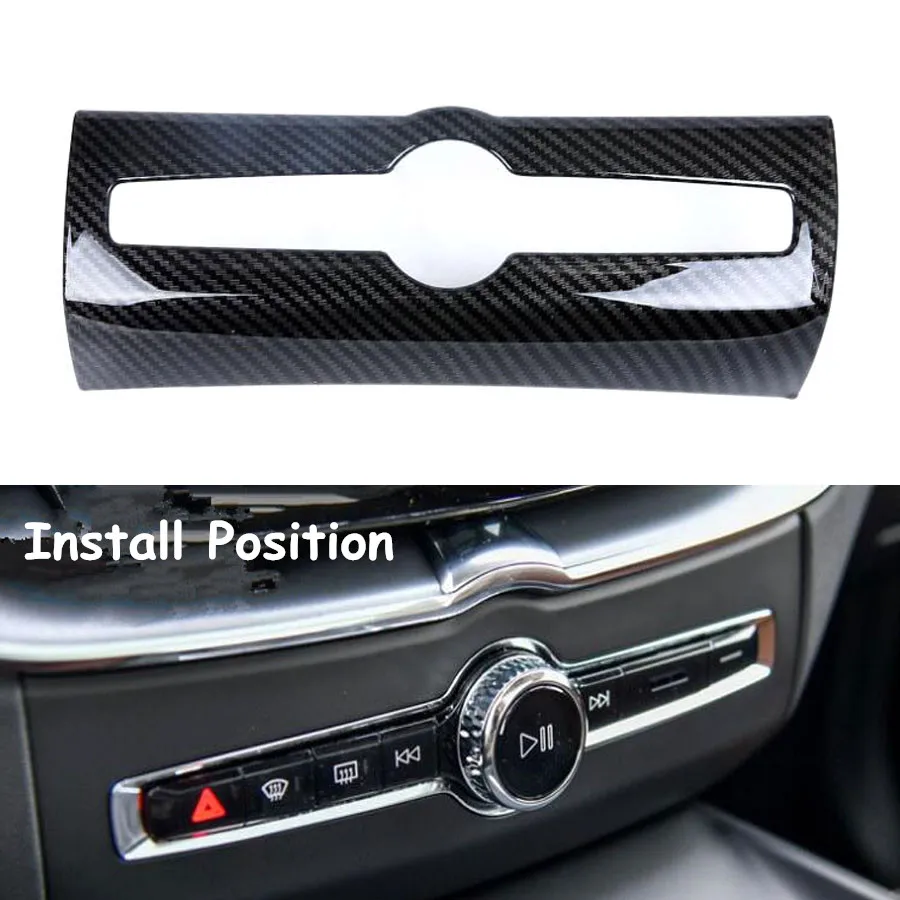 

YAQUICKA 2 Colors Car Interior Air Condition Adjust Switch Button Panel Frame Trim Styling For Volvo XC60 2018 ABS Accessories