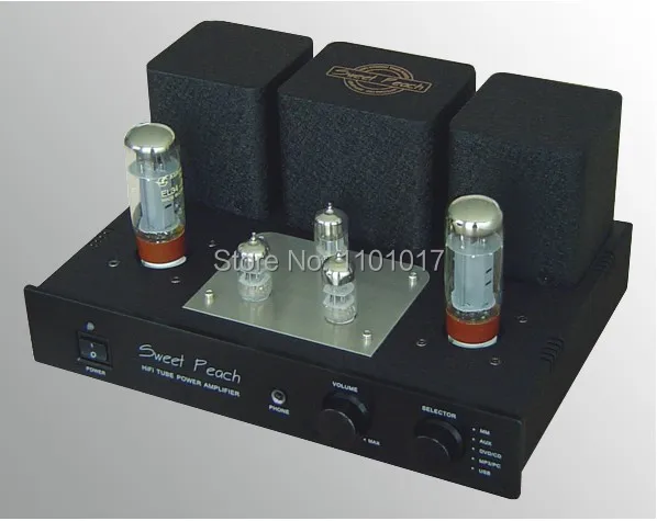 XiangSheng Сладкий персик SP EL34 ламповый усилитель HIFI EXQUIS мм Phono выход для наушников USB