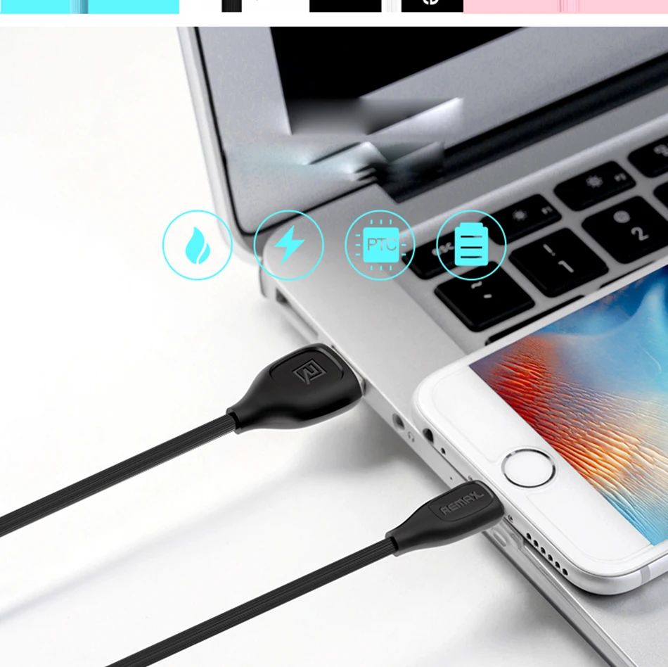Remax 1.8A USB кабель для синхронизации данных, кабель для быстрой зарядки для телефона Xs max Xr X 8 7 6 plus 6s 5S 5 4S SE