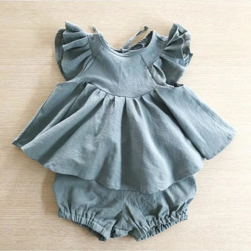 Комплекты одежды для маленьких мальчиков и девочек 1-4 лет; коллекция года; сезон весна-лето; Детские костюмы; комплекты одежды для маленьких девочек и мальчиков; детская одежда в японском и корейском стиле - Цвет: Blue