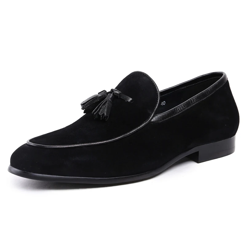 New Fashion Man Handmade Moccasin Shoes Cow Suede Leather Round Toe Slip on Loafers Comfortable Men's Casual Footwear JS11 | Обувь