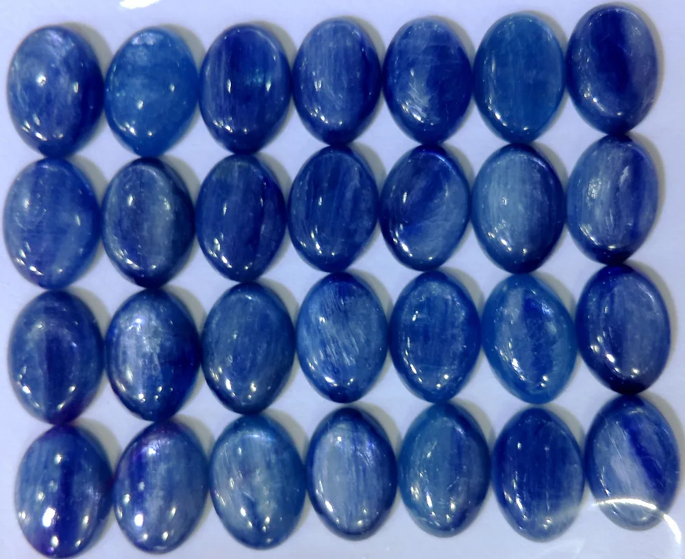 A Quality Natural Kyanite Bead Cabochon 12x16mm Oval Gem Stone CAB Ring Face For Jewelry Maing 10pcs/lot | Украшения и аксессуары