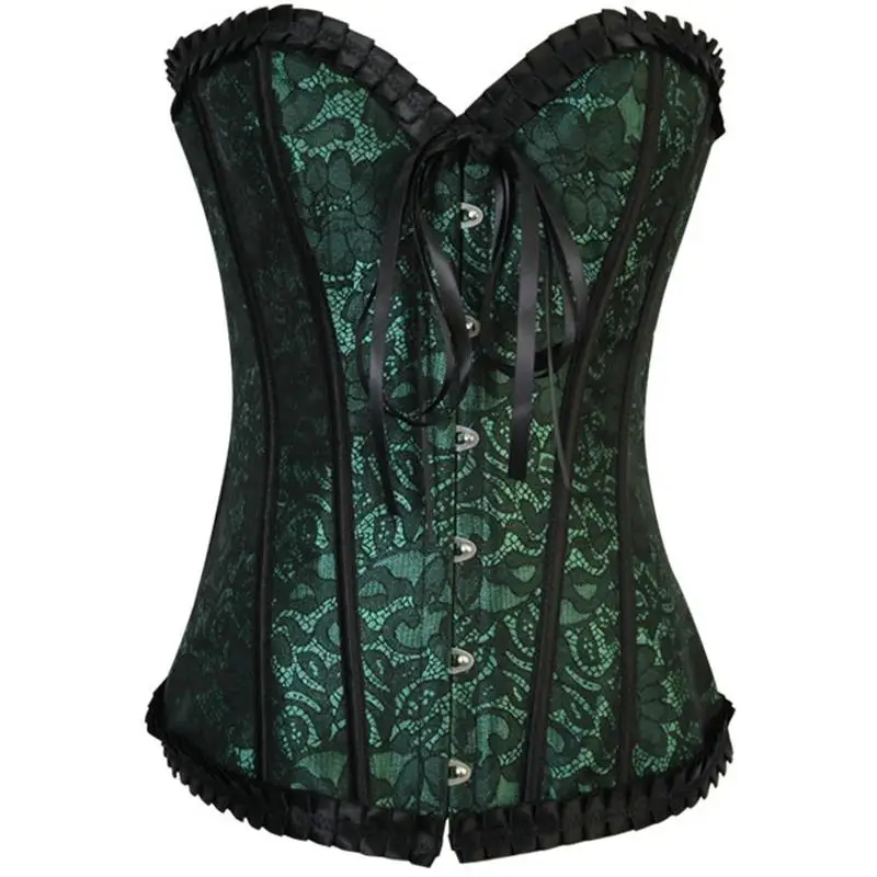 

Женский жаккардовый корсет с вышивкой, корсет с кружевными краями, повседневный черный/белый/фиолетовый/зеленый/кофейный/красный/розовый бюстье, топы, корсет