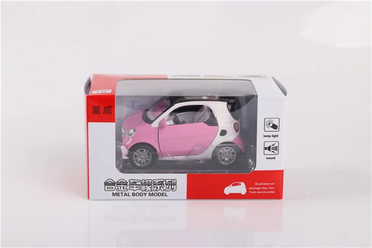 1:32 Мини Смарт ForTwo модель автомобиля сплав металла литья под давлением модель автомобиля коллекция подарок автомобили игрушки для детей