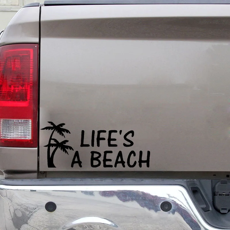 QYPF 19 2 см * 8 1 LIFE'S A BEACH Различные графические слова виниловые автомобильные наклейки острые оконные