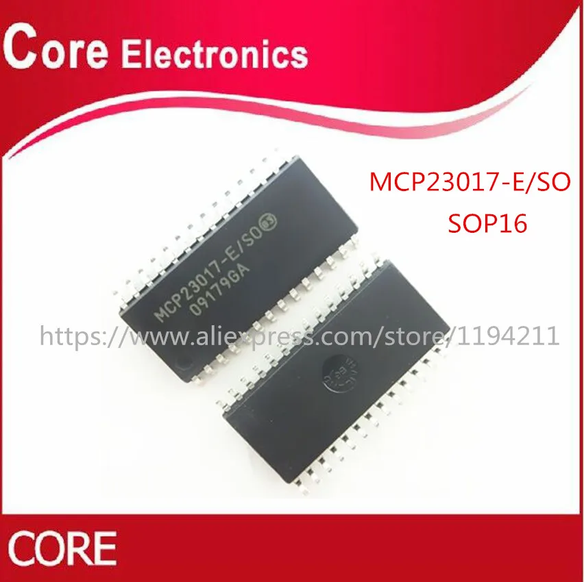 20 шт./лот MCP23017 E/SO SOP28 16 бит I/O расширитель с серийным номером|Интегральные схемы| |