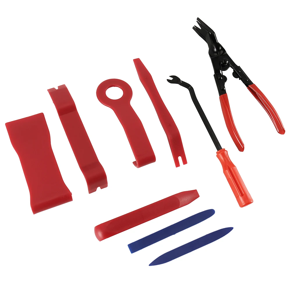 9 шт. Авто Радио Панель салона Дверь Клип Прай Инструмент Отделка Съемная панель