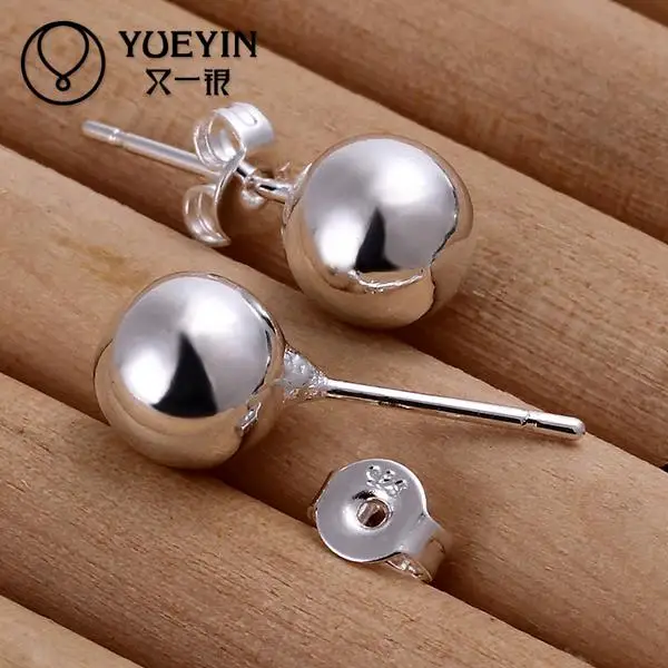 Женские серьги-гвоздики с покрытием из серебра | Украшения и аксессуары