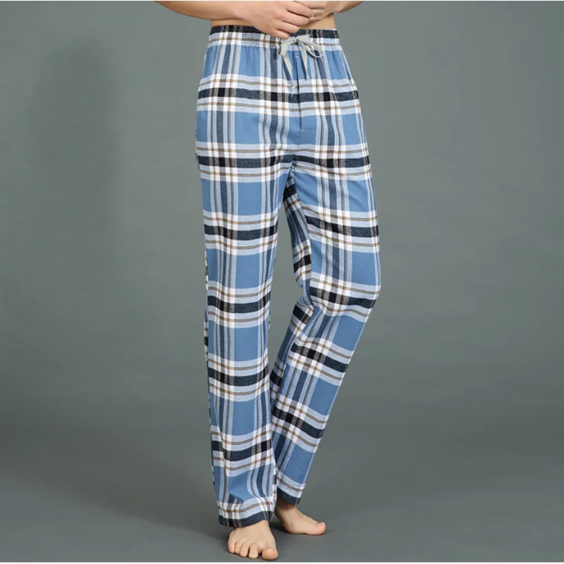Сезон весна осень Мужская 100% хлопок пижамные штаны для мужчин мужской размера