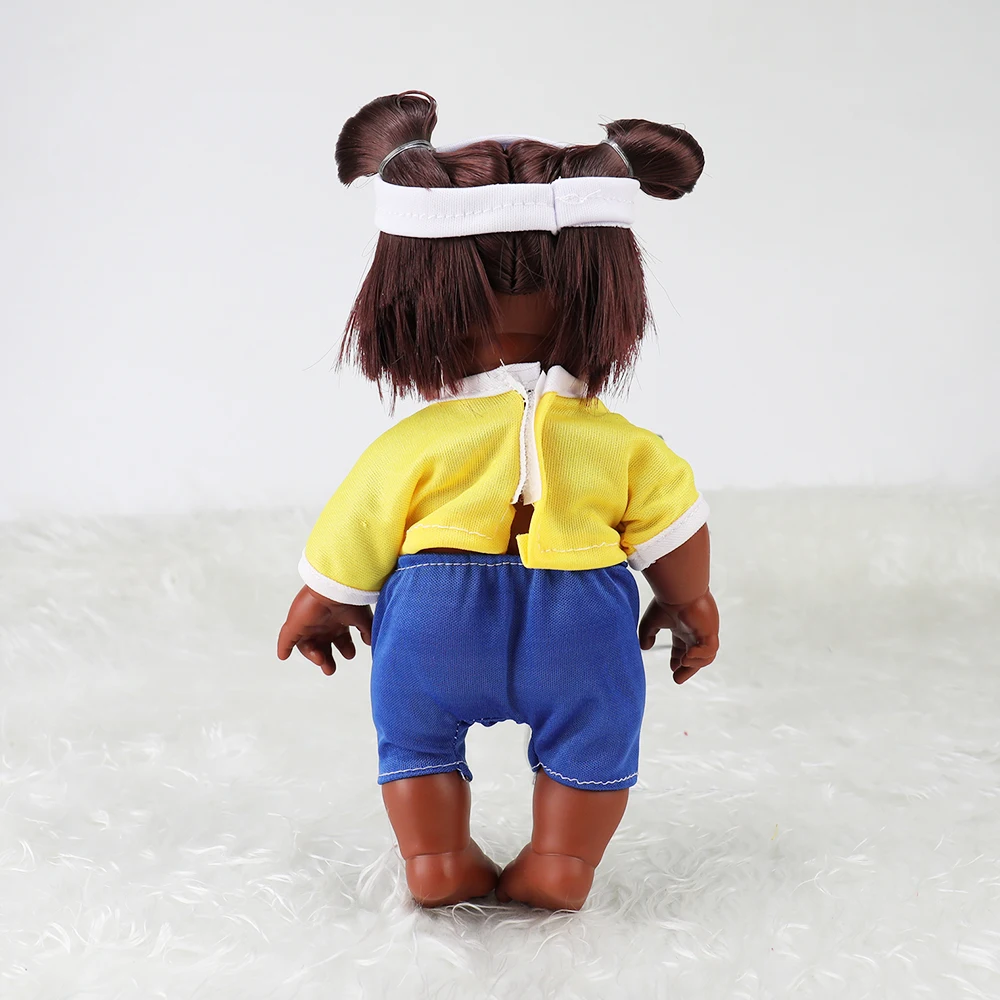 Волосы девушки! Черная кукла для новорожденных девочек 12 дюймов boneca виниловая
