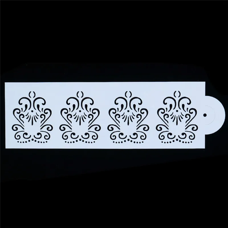 4 шт. кружевные края принцесса Корона цветок многоразовый трафарет аэрограф
