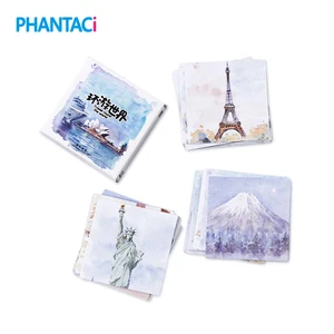 45 шт.упак. DIY путешествия по всему миру стикер для канцелярских товаров подарок для дневника украшение для альбома бумажныеПВХ Стикеры поставка