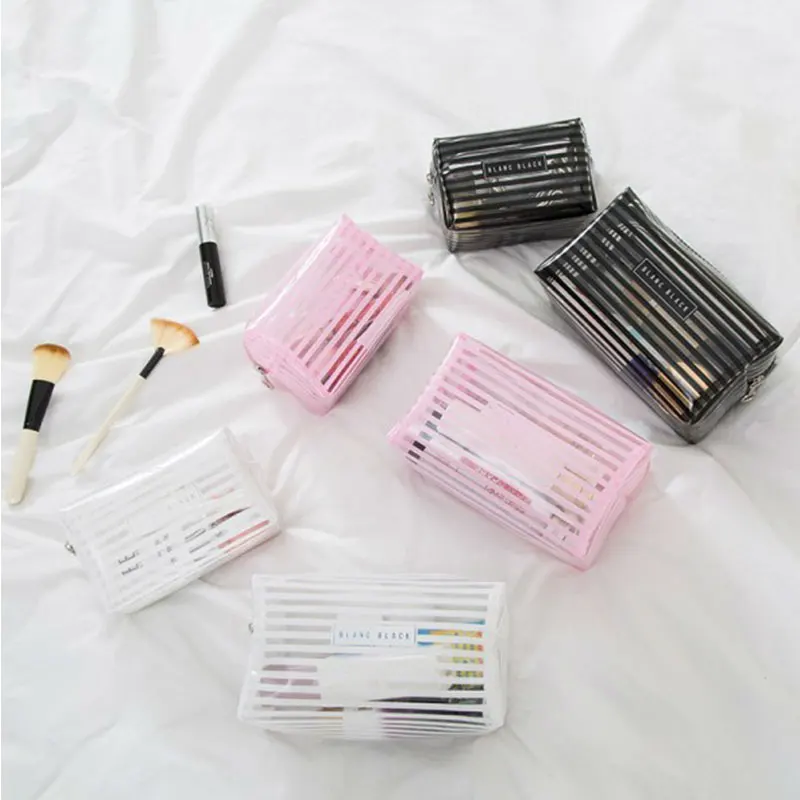 Женская прозрачная косметичка водонепроницаемая сумка для макияжа на молнии