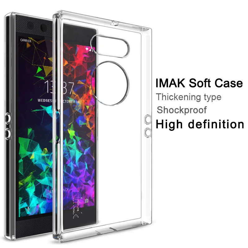 Для Razer Phone 2 Чехол iMAK UX5 супер-тонкий Невидимый мягкий прозрачный ТПУ чехол для