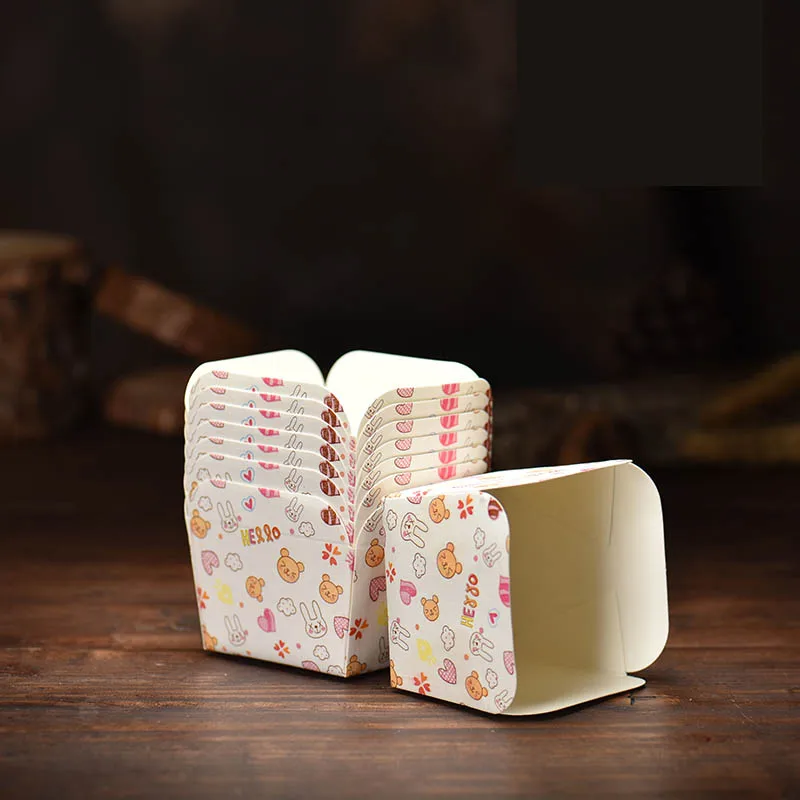 24 шт./лот чашки для торта квадратная чашка Маффин высокотемпературной печи