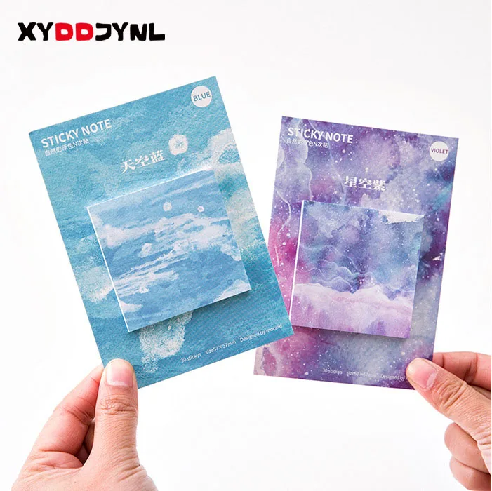 2 шт. креативный блокнот для заметок на клейкой основе натурального Цвет серии