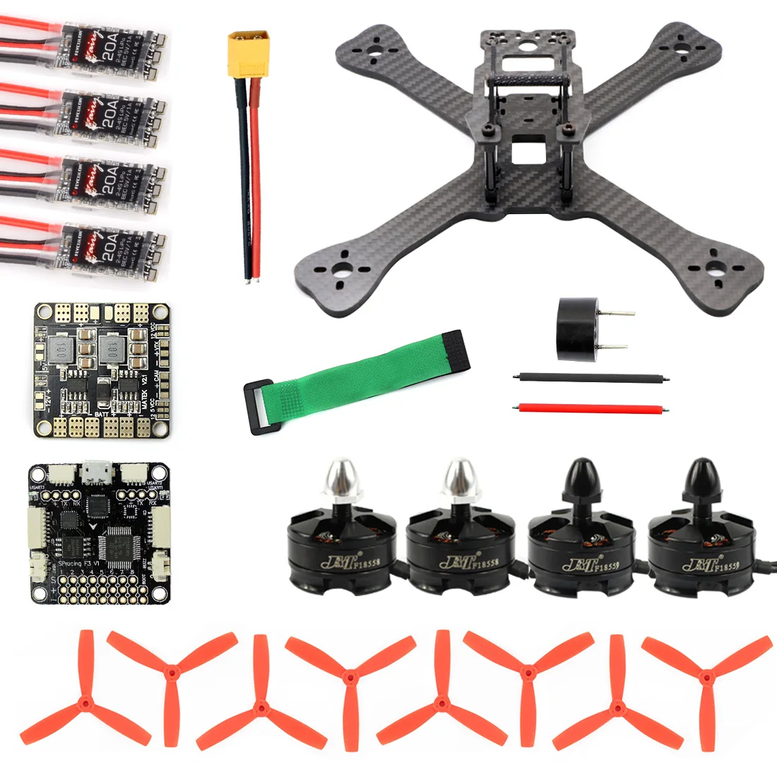 DIY TX5-210 210 мм 2,4G RC гоночный Дрон мини Квадрокоптер SP F3 Caddx Turbo S1 камера ночного видения 5,8G VTX FPV очки для монитора - Цвет: Combo 1