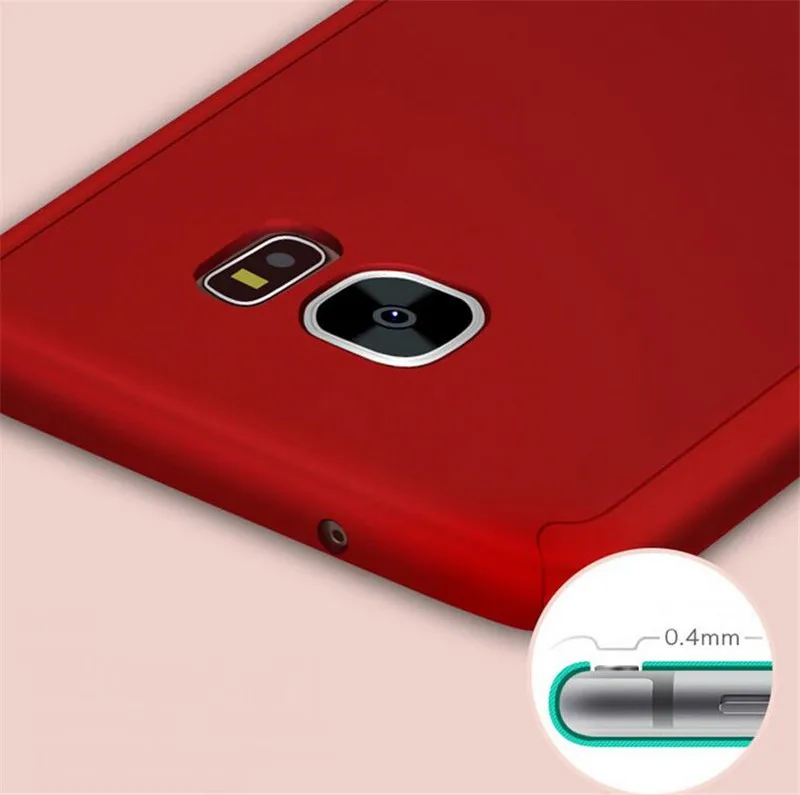 360 Degree Full Body Case For Samsung Galaxy S6 S7 J5 J7 J510 J710 Note5 Cover Protective With Free Tempered Glass |