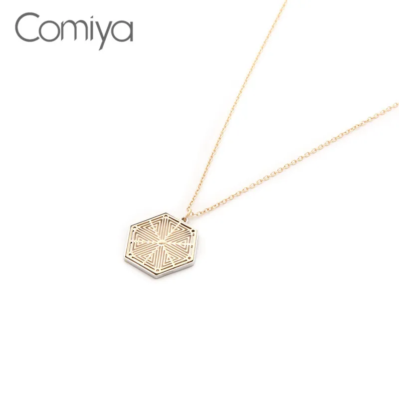 Comiya Мода кулон Mujer большие ожерелья для женщин длинные цепочки геометрический
