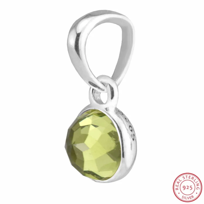 Купольная огранка Peridot August Droplet Подвеска для цепочки с бусинами самостоятельного