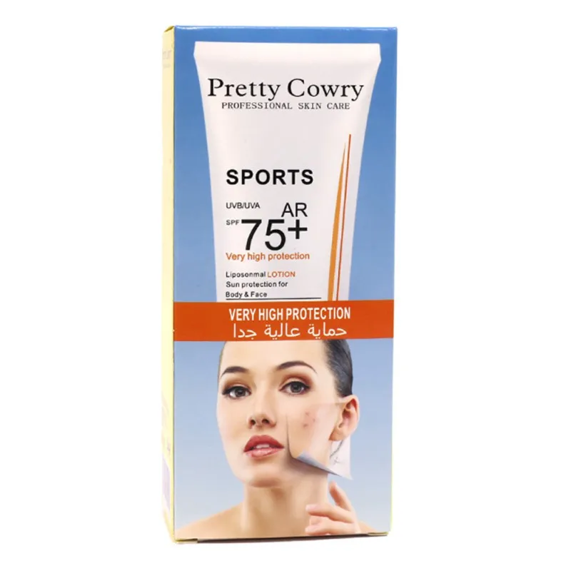 SPF75 Осветление кожи лица Защита от солнца с солнцезащитным козырьком крем водонепроницаемый солнцезащитный крем уход за кожей
