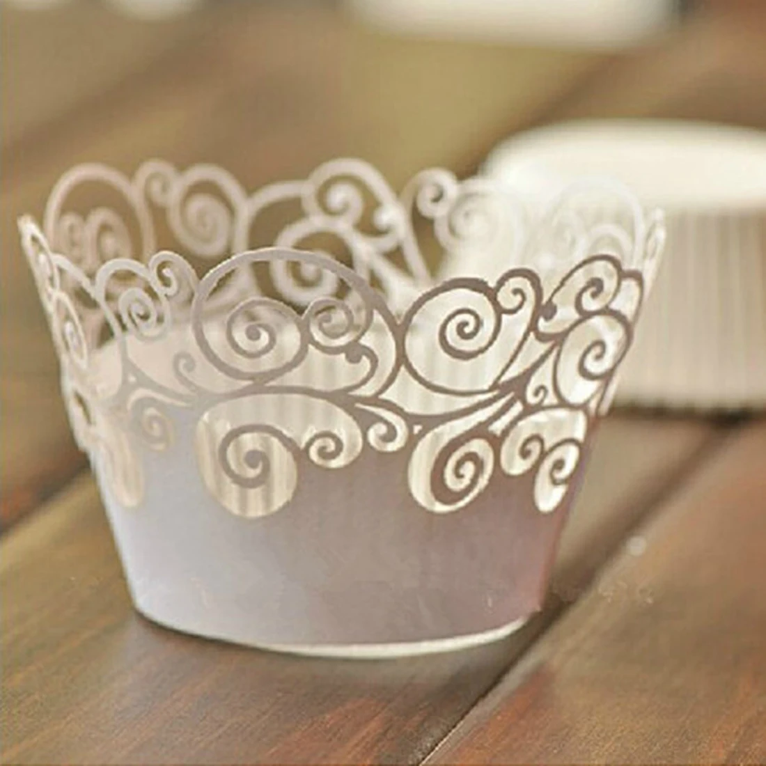 Хороший 12 шт лоза филигрань кекс лазерная резка Облака Дизайн торт бумажная