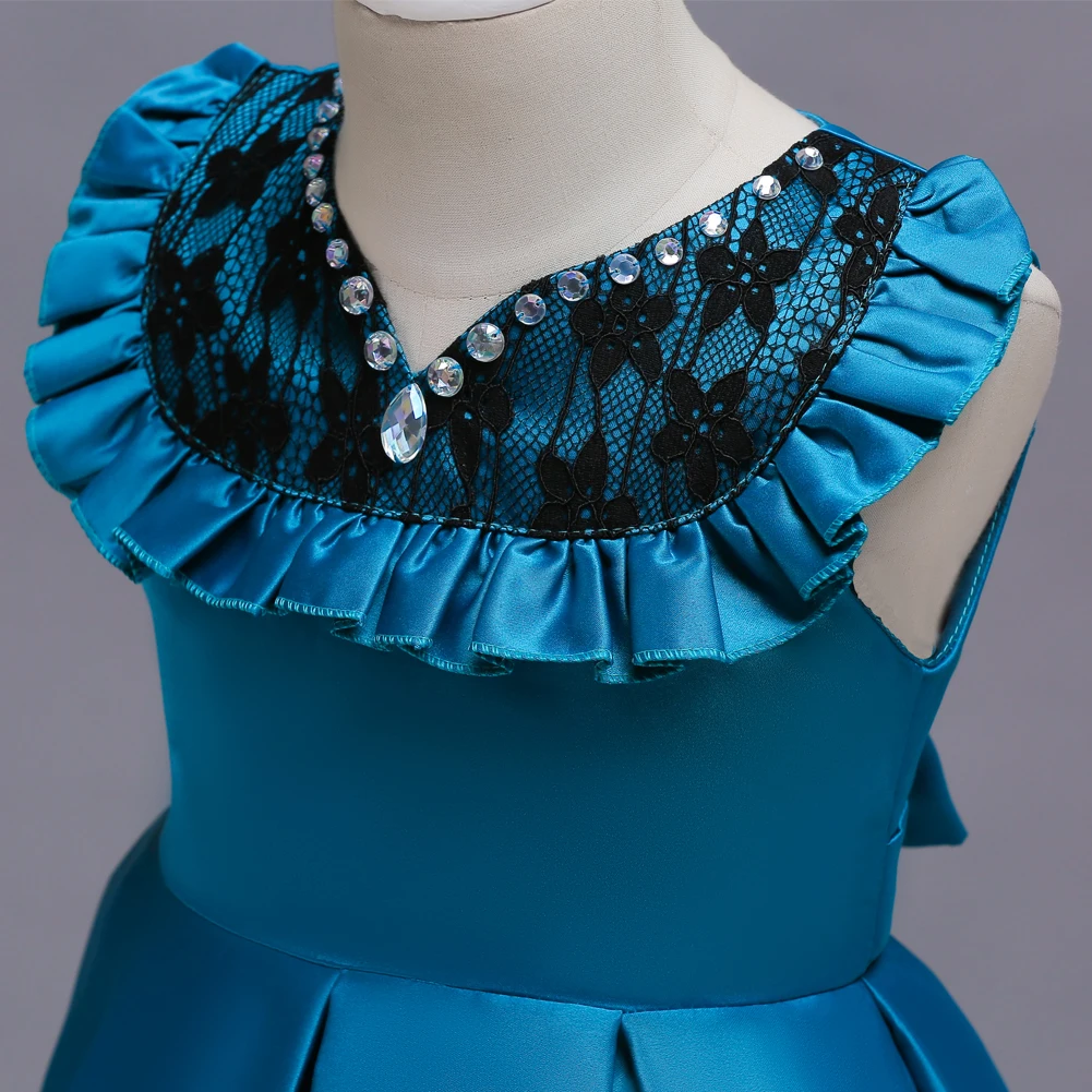 Black and Hot Pink Blue Red Yellow Children Formal Evening Dress Costumes Princesses Ceremony Girl Wedding Kids | Детская одежда и